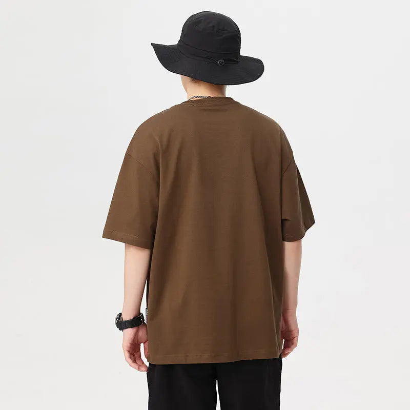 Fashion Cotton Print Short Sleeve T-shirt Men Novara Shop   Novara Shop