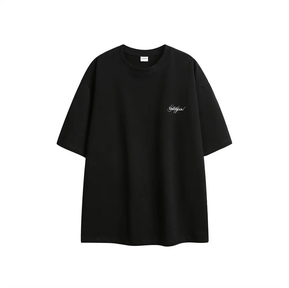 Letter Print Short-sleeve T-shirt For Women Novara Shop  34.50 Novara Shop Black / XXL  34.50