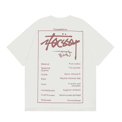 Fashion Letter Print Short-sleeve T-shirt Men Novara Shop   Novara Shop