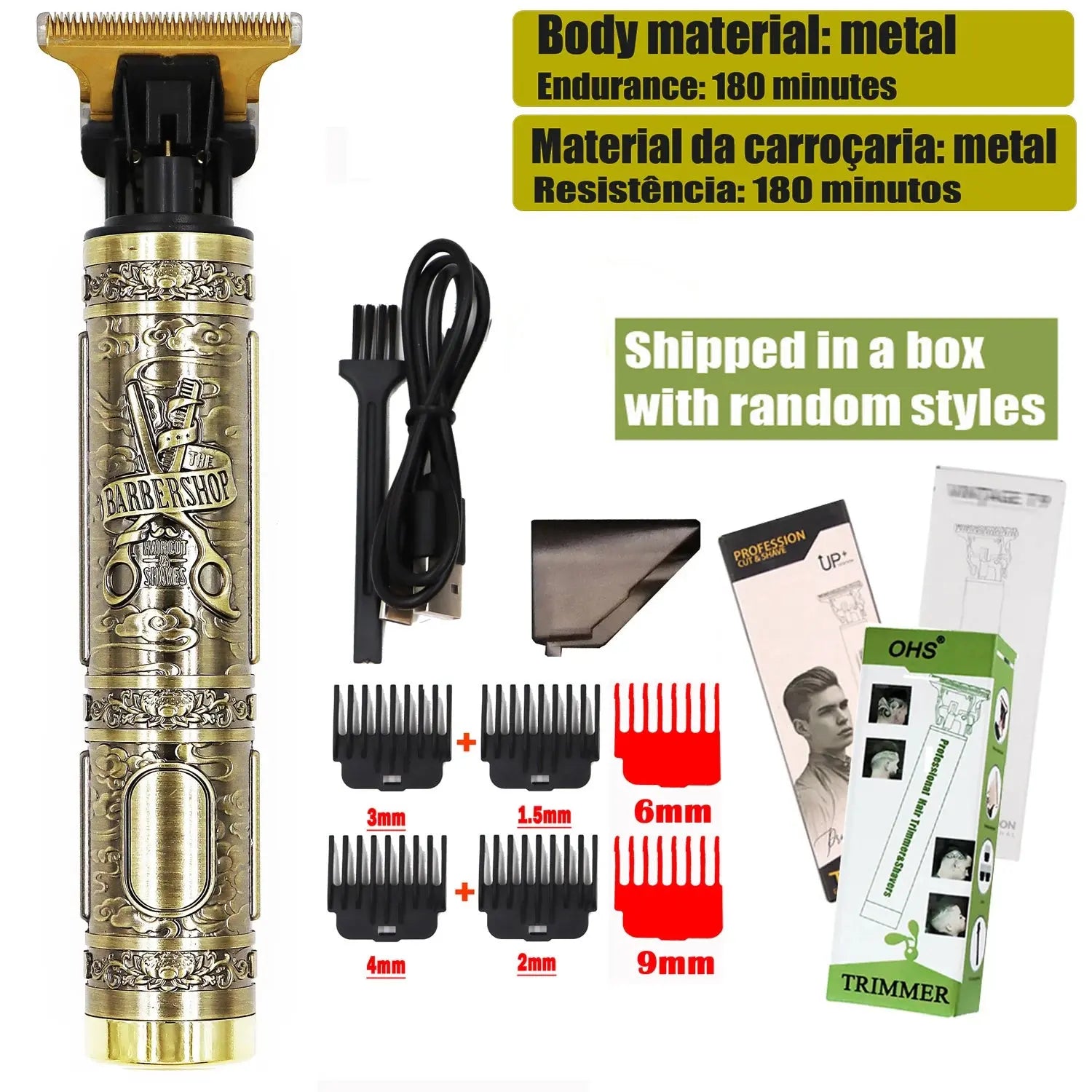 Vintage T9 Hair Clipper Beard Shaving Body Hair Trimmer Clippers Electric Men Haircut Machine 0mm Barber Shaver Novara Shop   Novara Shop