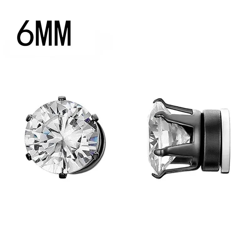 1Pairs Crystal Strong Magnetic Ear Stud Clip Earrings for My Novara Shop   Novara Shop