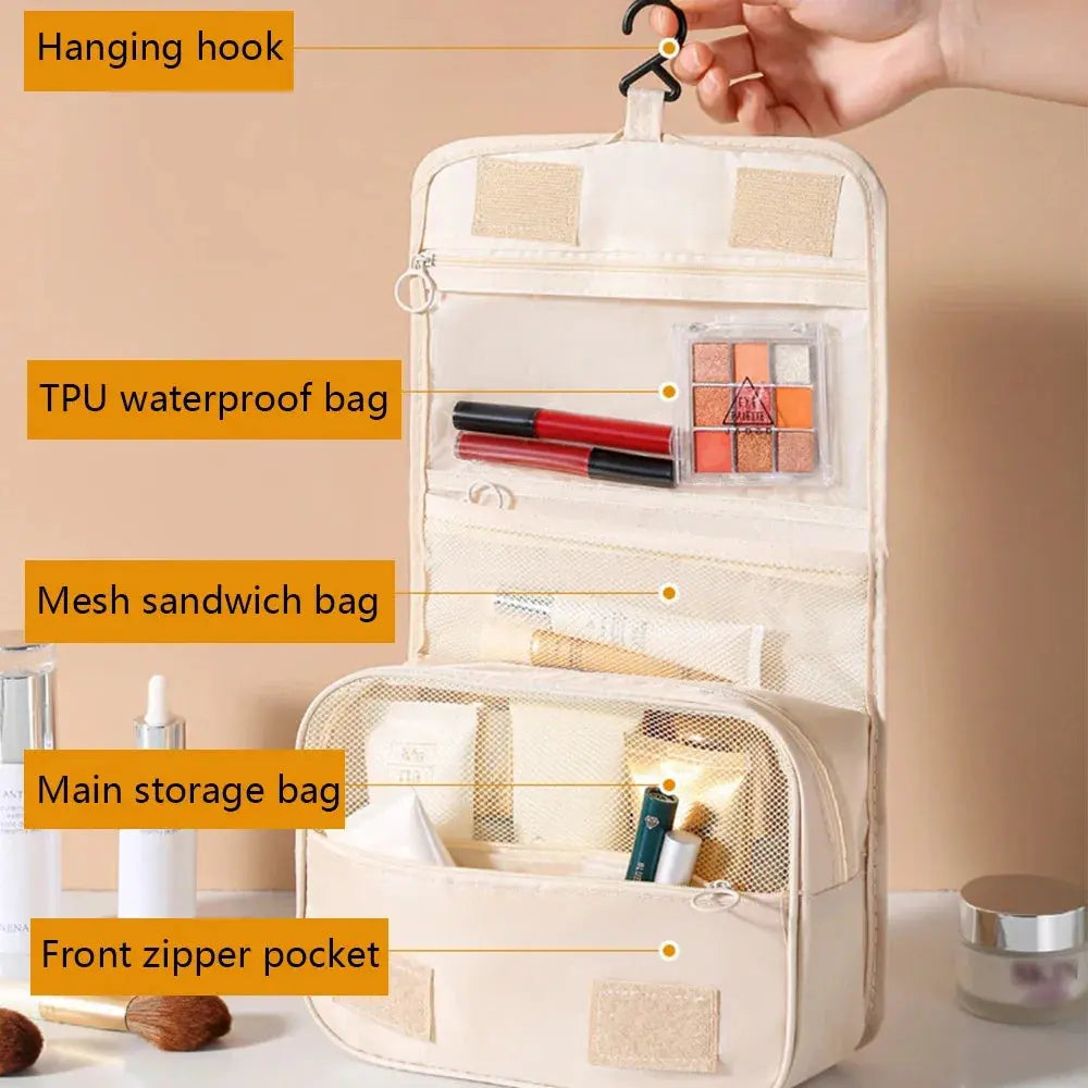 Large Travel Makeup Bag - Capacity Dry Wet Separation Handheld Storage Bag, Washable Multi-Functional Hanging Makeup Bag Novara Shop   Novara Shop