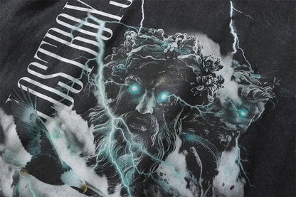 Devil Print Washed T-shirt Men Novara Shop Devil Print Washed T-shirt Men  Novara Shop  Devil Print Washed T-shirt Men
