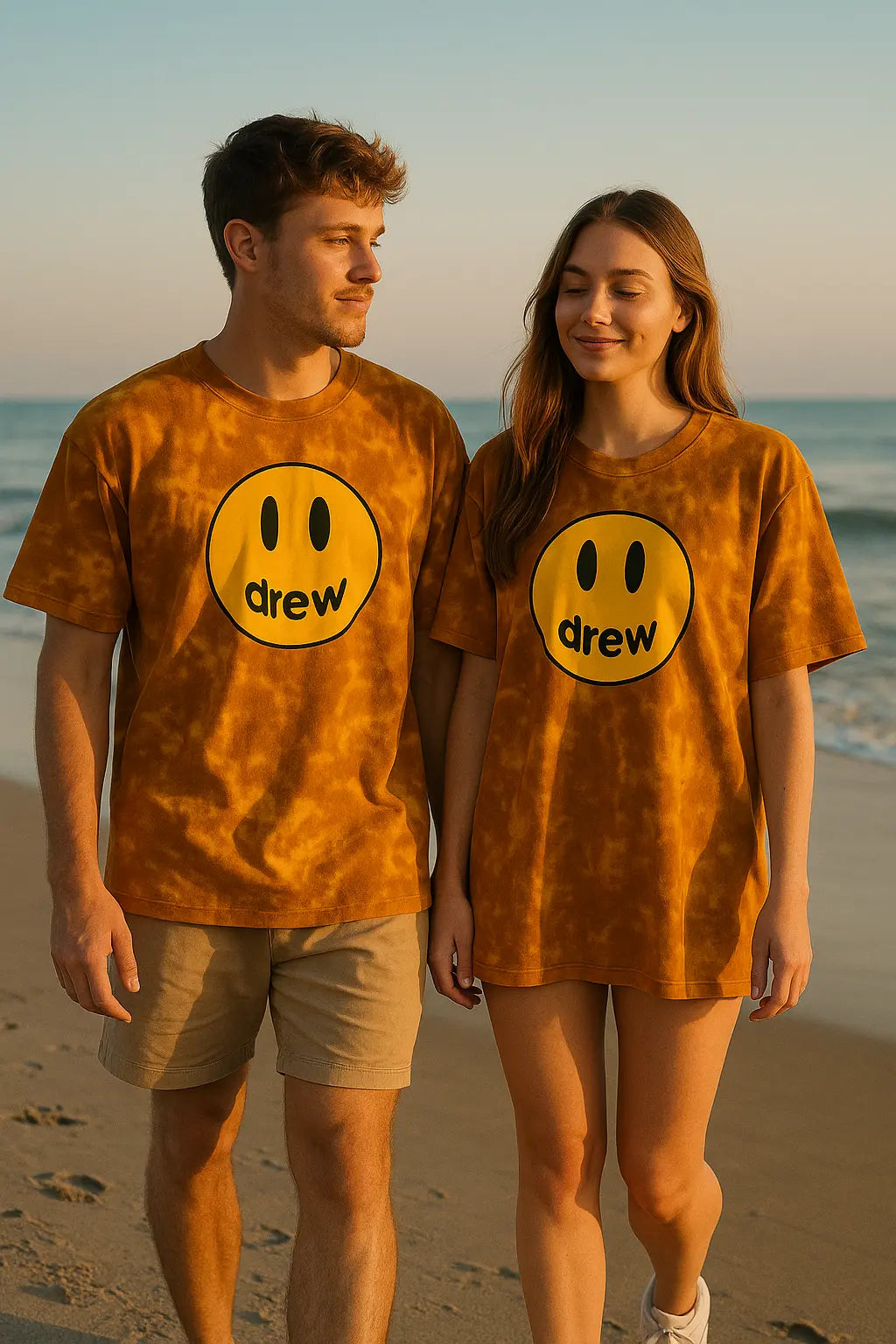 Drew House New Mens Clothing Printing logo T shirt men&
