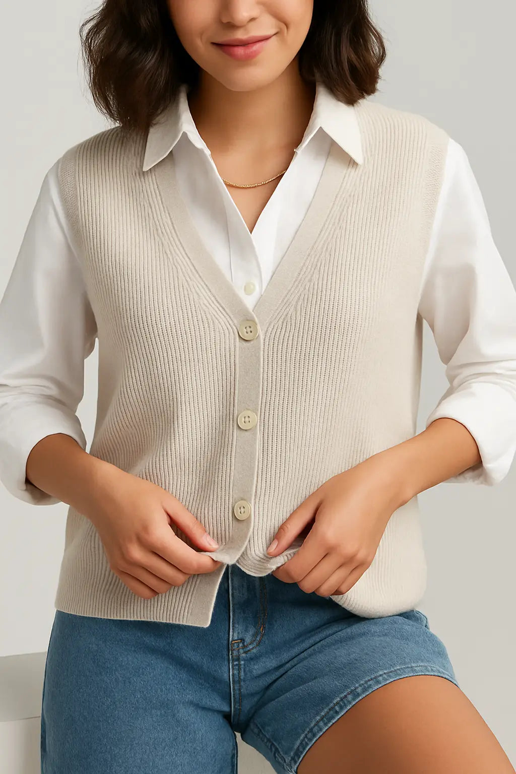 High Quality 2025 New Vest Knitted Cardigan in Stock Women&
