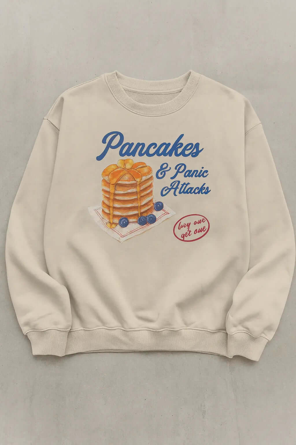 Pancake Graphic Tops Autumn Winter Women&