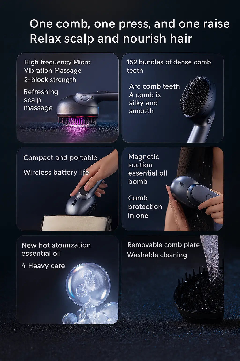 Electric Massage Brush | Scalp Massage Brush | Novara Shop
