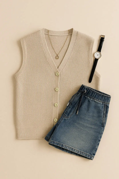High Quality 2025 New Vest Knitted Cardigan in Stock Women&