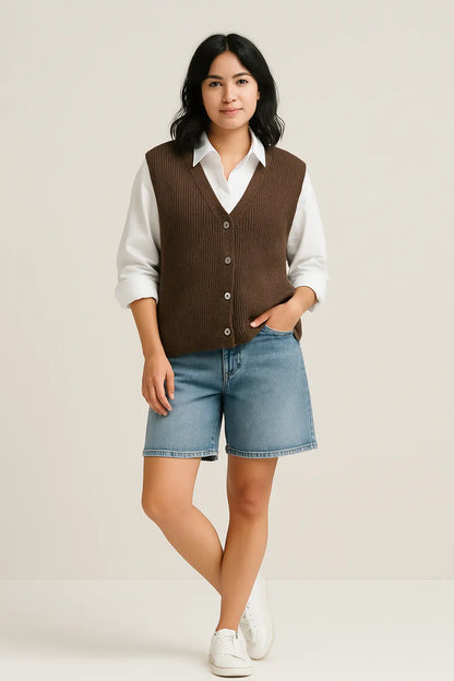 High Quality 2025 New Vest Knitted Cardigan in Stock Women&