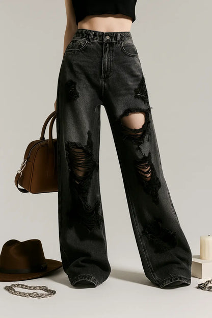 Unique Cool Ripped Jeans Women&