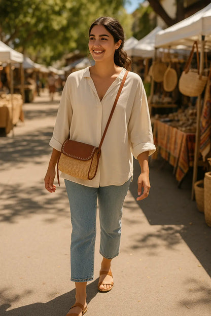 Woven Crossbody Bag | Women&