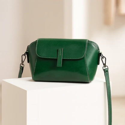 Oil Wax Cowhide Genuine Leather Crossbody Small Bag for Women Fashionable Versatile Shoulder Shell Handbag Lady Casual Phone Bag Novara Shop Oil Wax Cowhide Genuine Leather Crossbody Small Bag for Women Fashionable Versatile Shoulder Shell Handbag Lady Casual Phone Bag 54.36 Novara Shop Green / 23x10x15cm Oil Wax Cowhide Genuine Leather Crossbody Small Bag for Women Fashionable Versatile Shoulder Shell Handbag Lady Casual Phone Bag 54.36