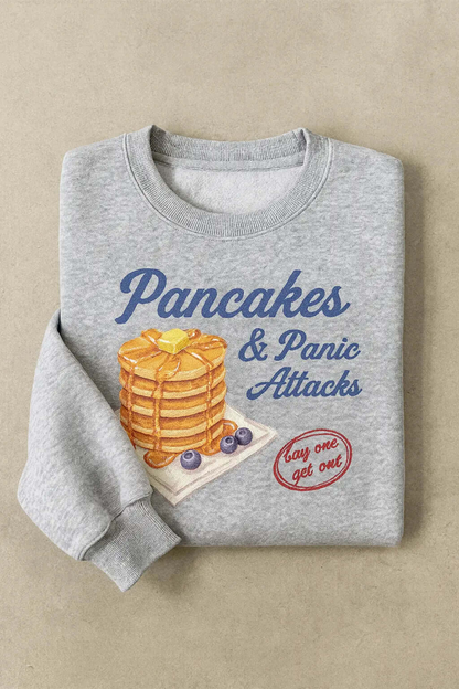 Pancake Graphic Tops Autumn Winter Women&