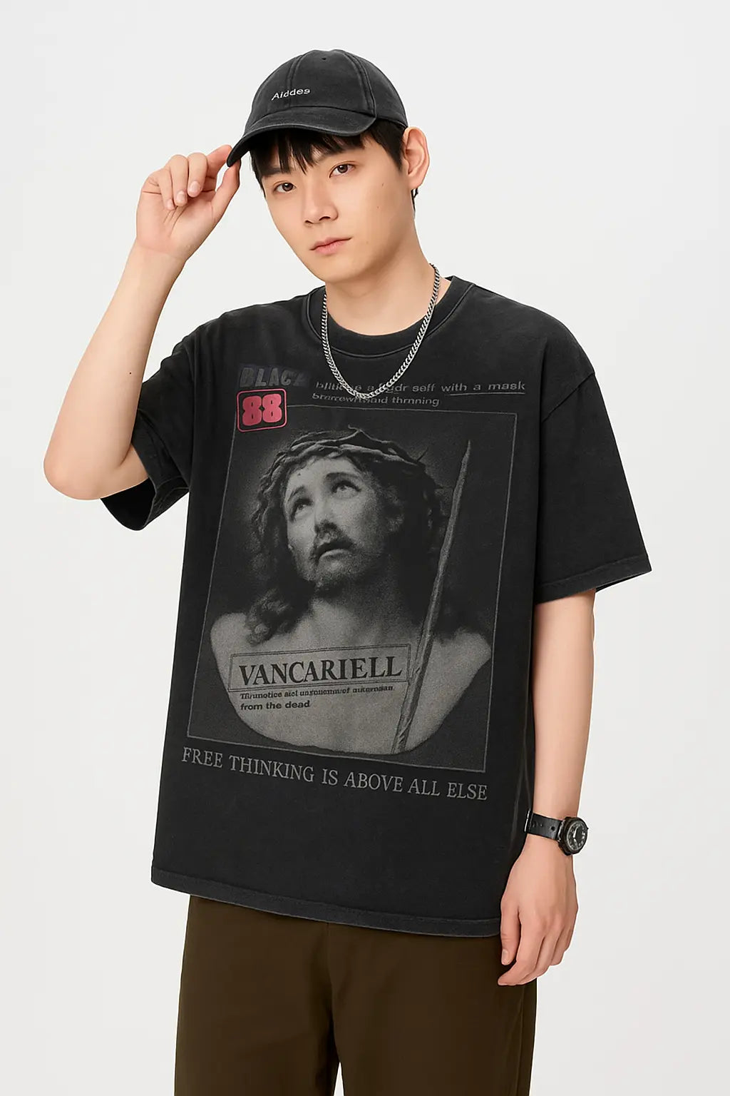 Vintage Print Short Sleeves T-shirt Men Novara Shop Vintage Print Short Sleeves T-shirt Men 38.00 Novara Shop Black / XXL Vintage Print Short Sleeves T-shirt Men 38.00