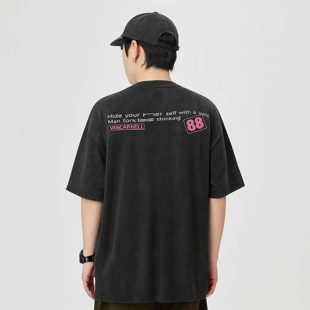 Vintage Print Short Sleeves T-shirt Men Novara Shop Vintage Print Short Sleeves T-shirt Men  Novara Shop  Vintage Print Short Sleeves T-shirt Men