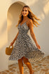 Sexy V Neck Off Shoulder Slip Maxi Dress Woman Spring Summer Fashion Elegant Sleeveles Leopard Print Dresses For Women - Novarashop