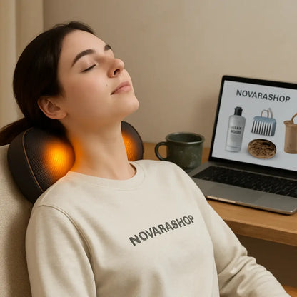 Electric Massager Cervical Pillow Hot Compress Vibration Massage Neck Traction Relax Sleeping Pillow Spine Support Normal - Novarashop