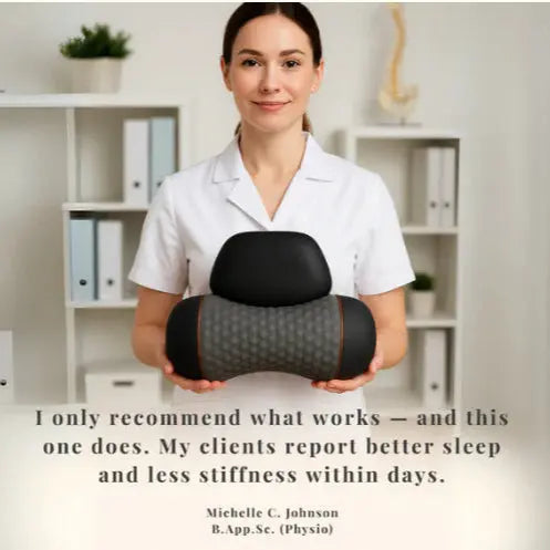 Electric Massager Cervical Pillow Hot Compress Vibration Massage Neck Traction Relax Sleeping Pillow Spine Support Normal - Novarashop