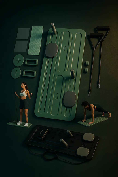 Commercial Home Foldable Pilates Board Multifunctional Reformer Abdominal Core Trainer Ab Exercise Roller Workout Equipment
