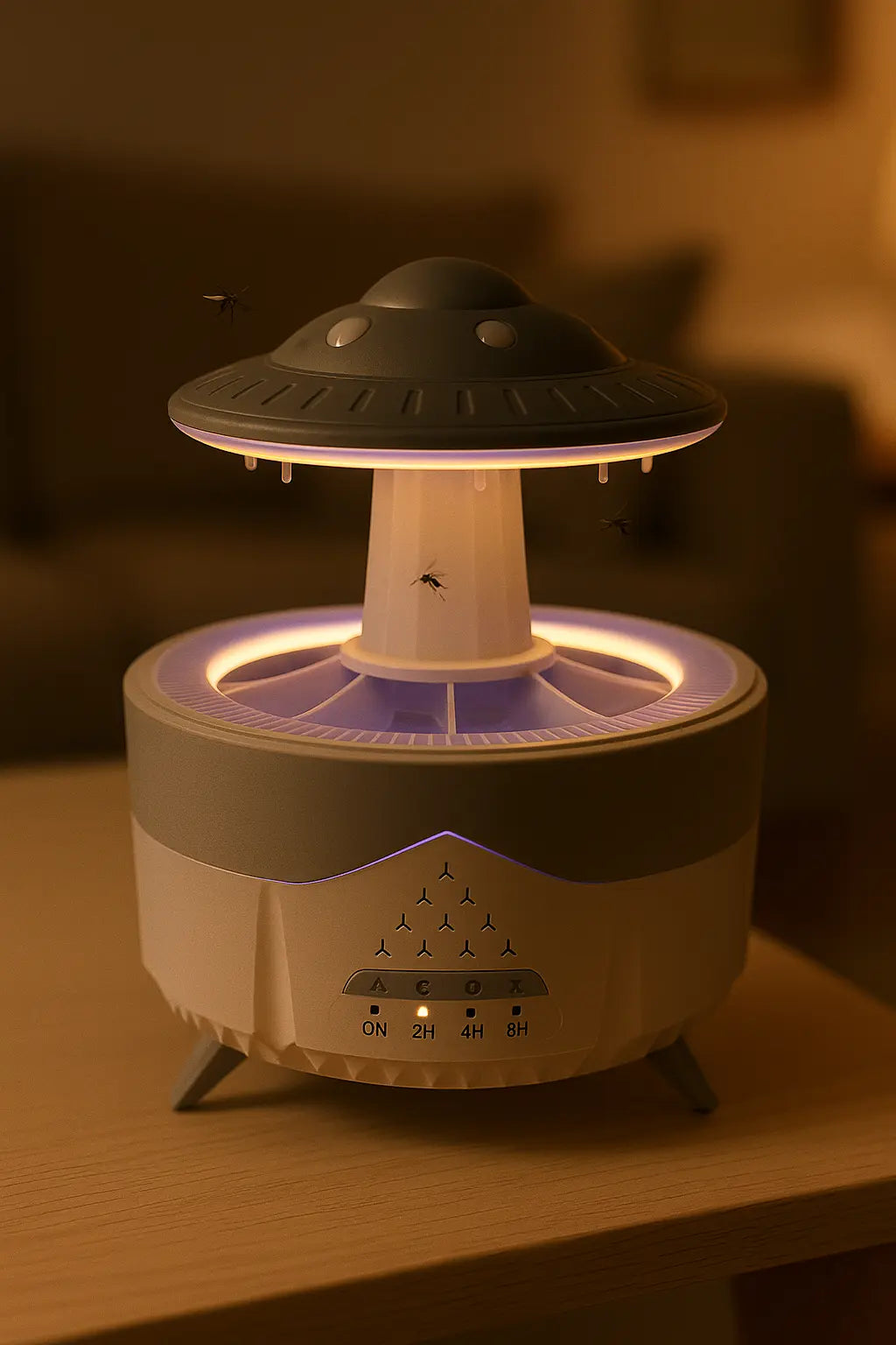 350ml mini aroma air humidifier with rain cloud mist and LED lights