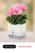 Self-watering plant pot with double-deck design and cotton rope wick