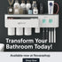 Wall-mounted magnetic inverted toothbrush holder with automatic toothpaste squeezer
