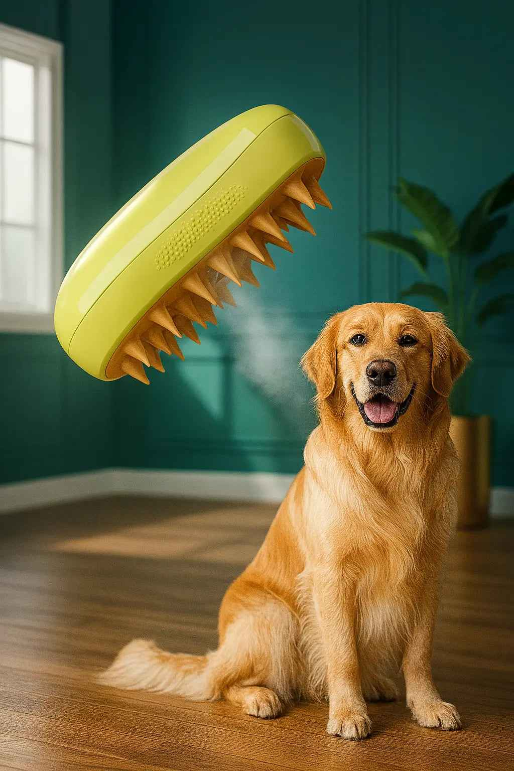 Cat Dog Pet Spray Massage Brush 3 in 1 One Button Steam Spray Folding Rotatable Floating Hair Bath Hair Removal Brush Comb