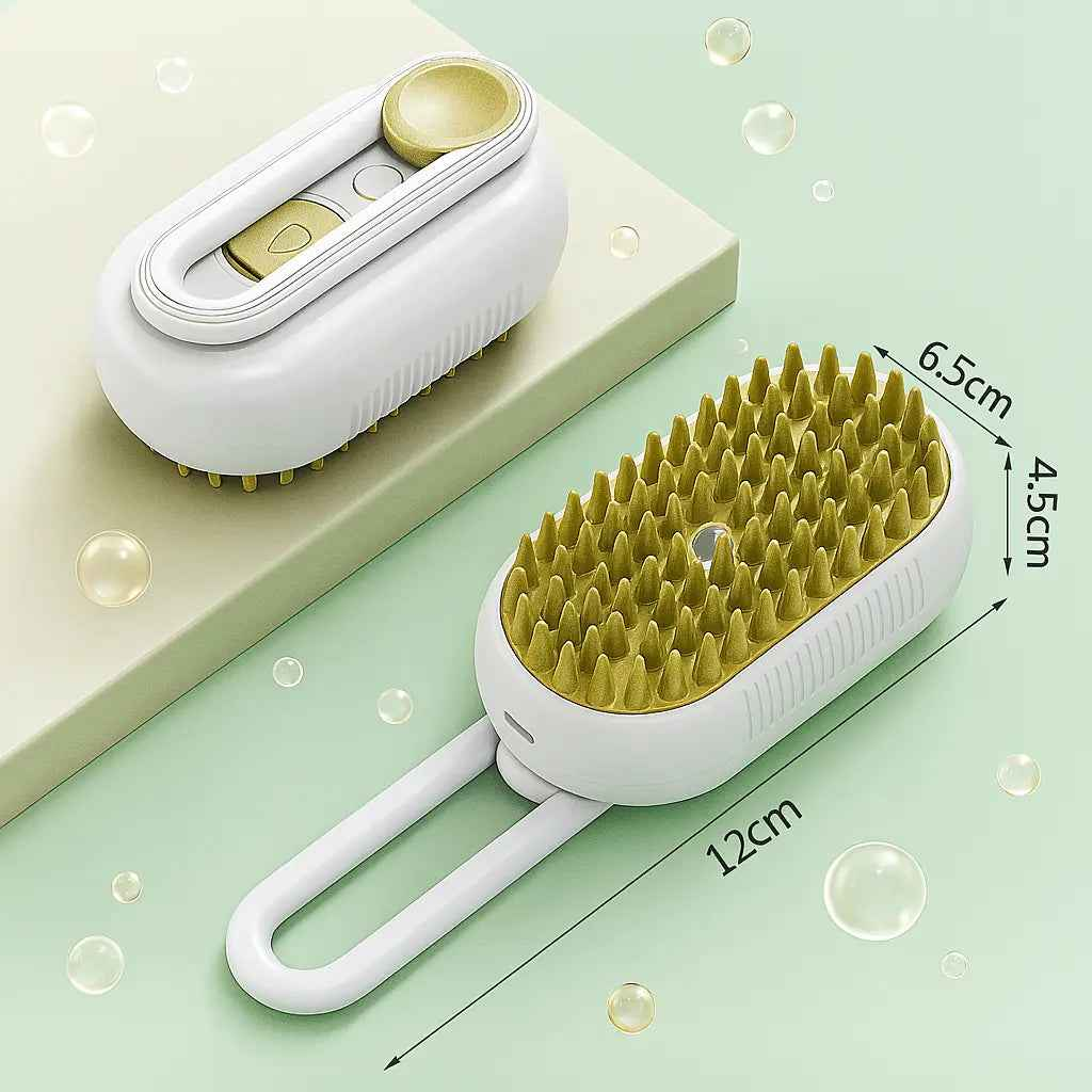 Cat Dog Pet Spray Massage Brush 3 in 1 One Button Steam Spray Folding Rotatable Floating Hair Bath Hair Removal Brush Comb