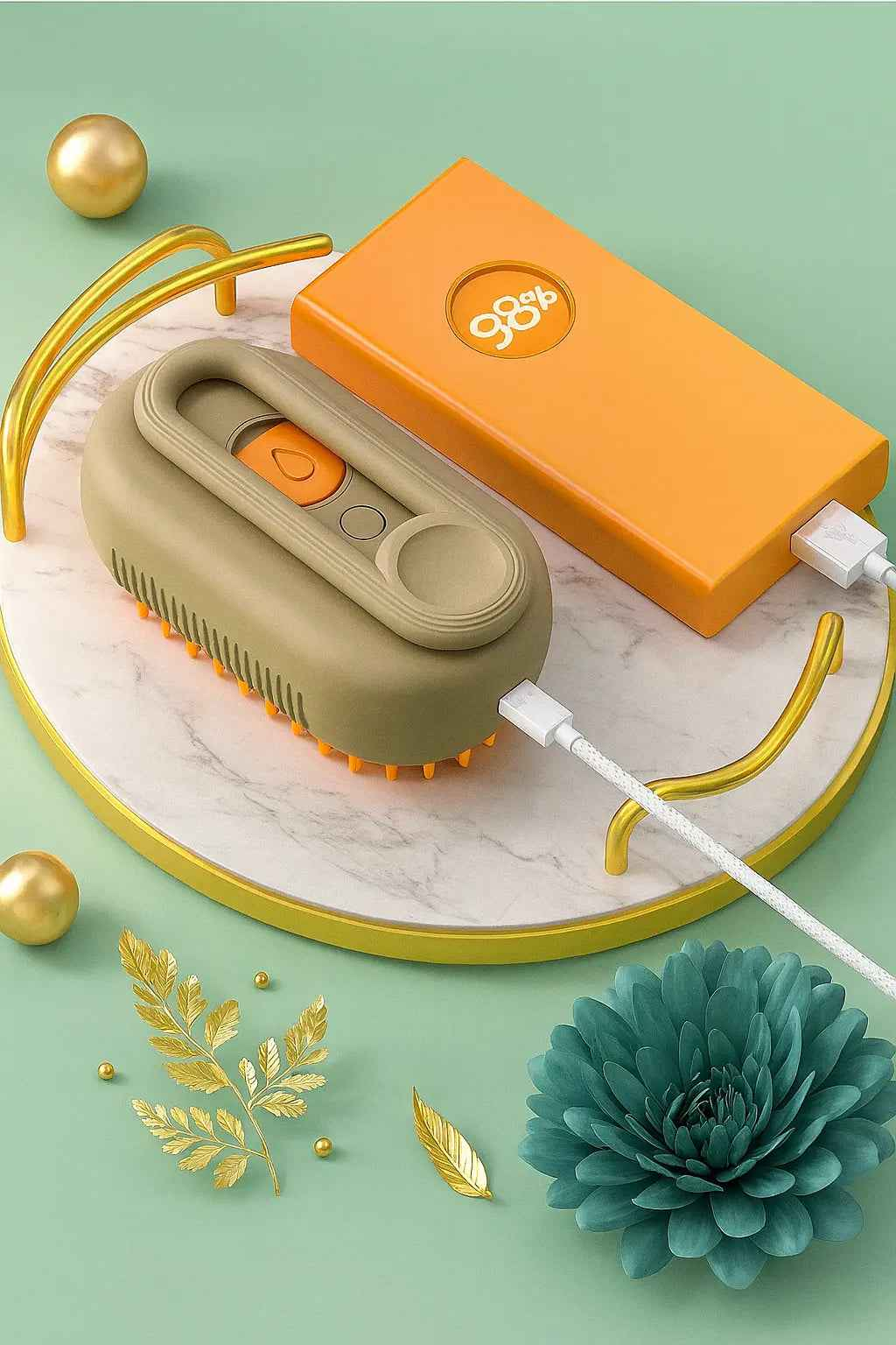 Cat Dog Pet Spray Massage Brush 3 in 1 One Button Steam Spray Folding Rotatable Floating Hair Bath Hair Removal Brush Comb