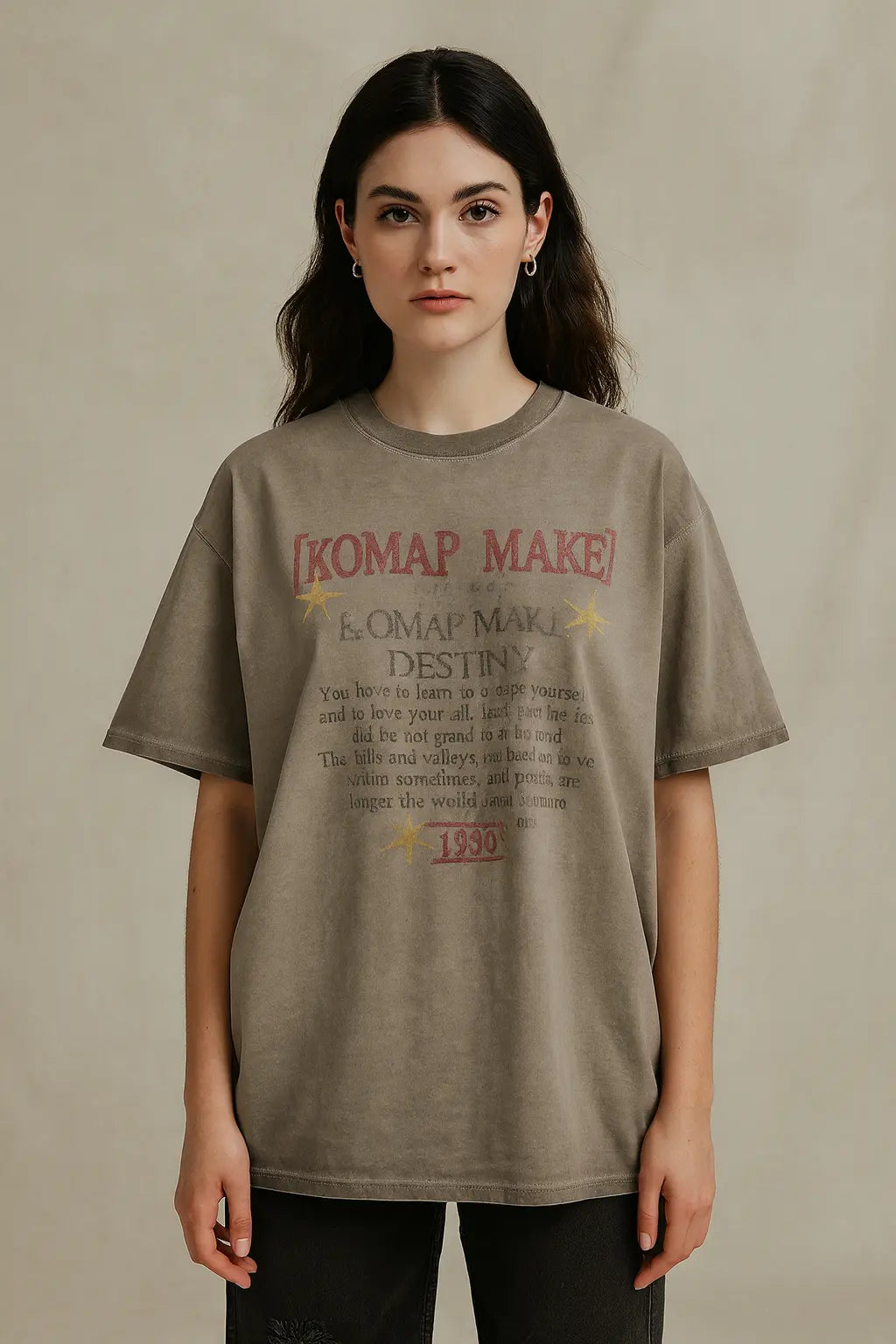 Letter XINGX Printed Round Neck Short Sleeve Novara Shop   Novara Shop
