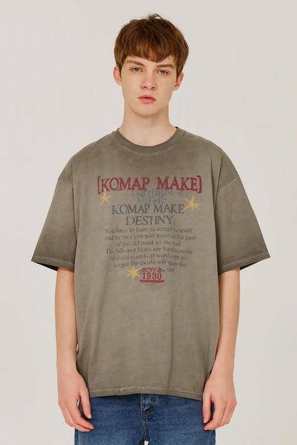 Letter XINGX Printed Round Neck Short Sleeve Novara Shop   Novara Shop