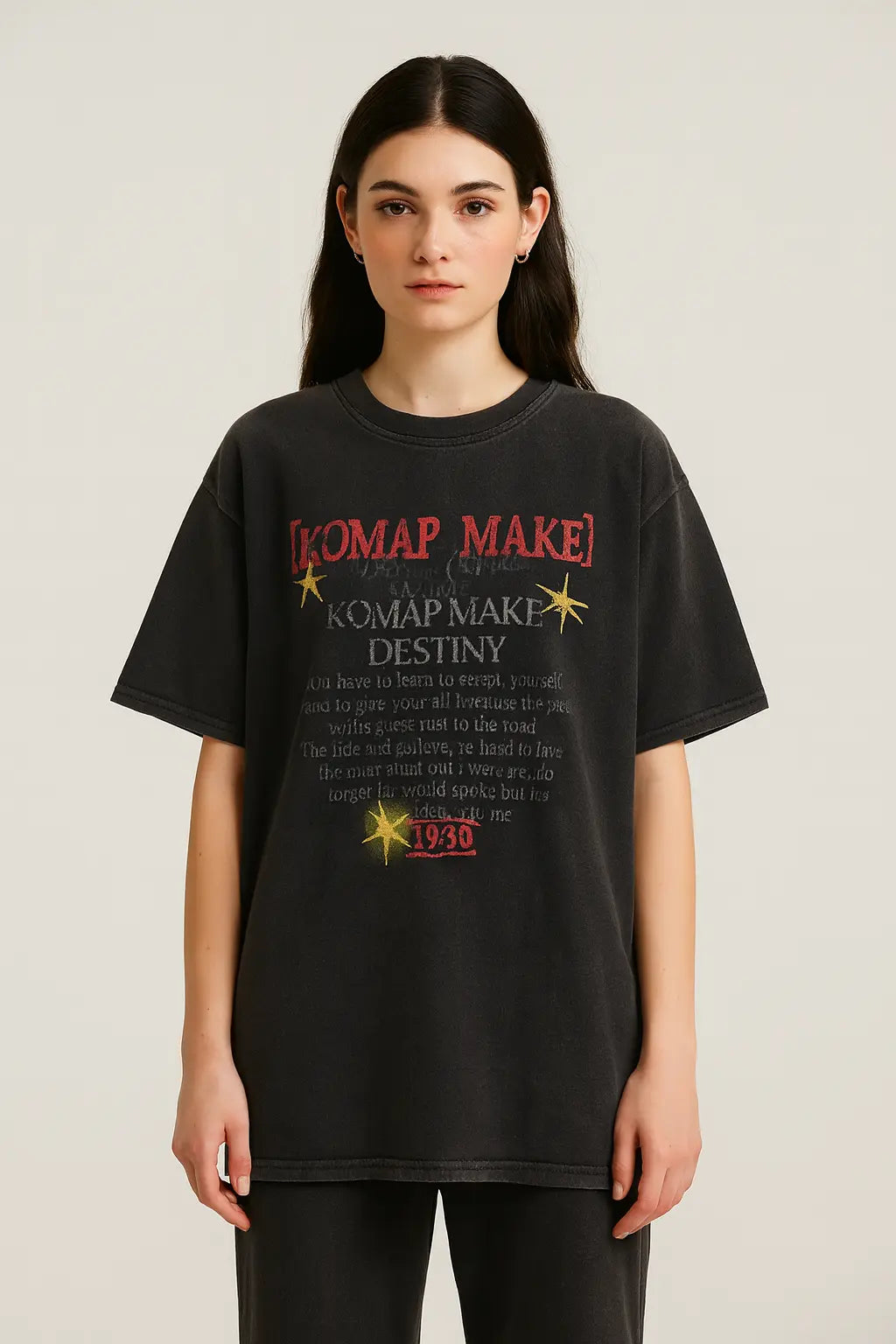 Letter XINGX Printed Round Neck Short Sleeve Novara Shop   Novara Shop