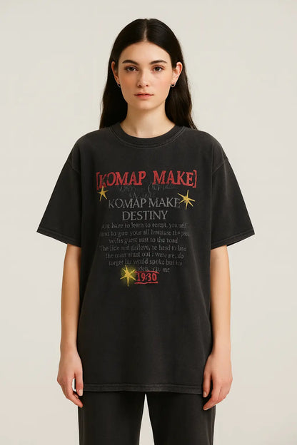 Letter XINGX Printed Round Neck Short Sleeve Novara Shop   Novara Shop