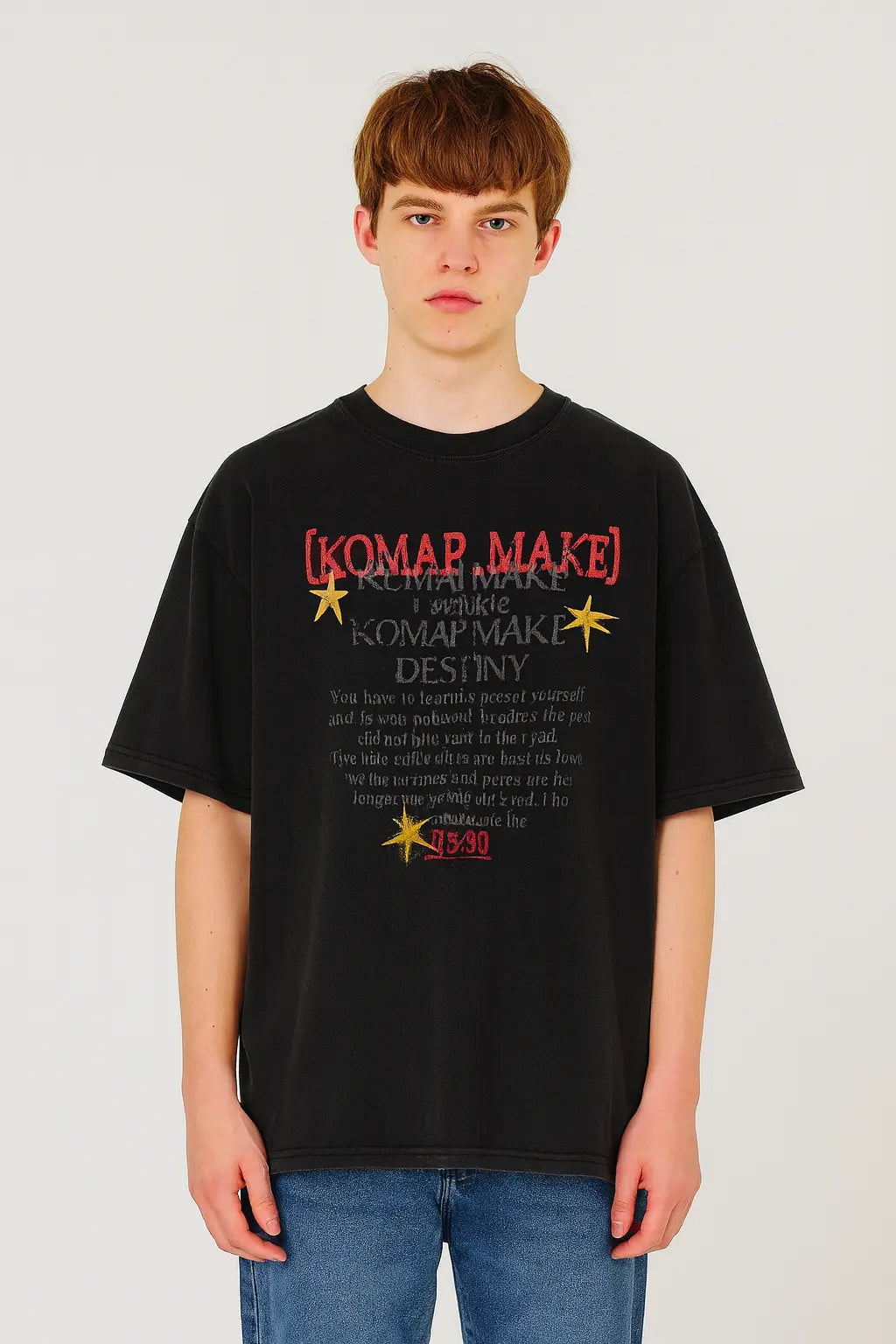 Letter XINGX Printed Round Neck Short Sleeve - Novara Shop Novara Shop   