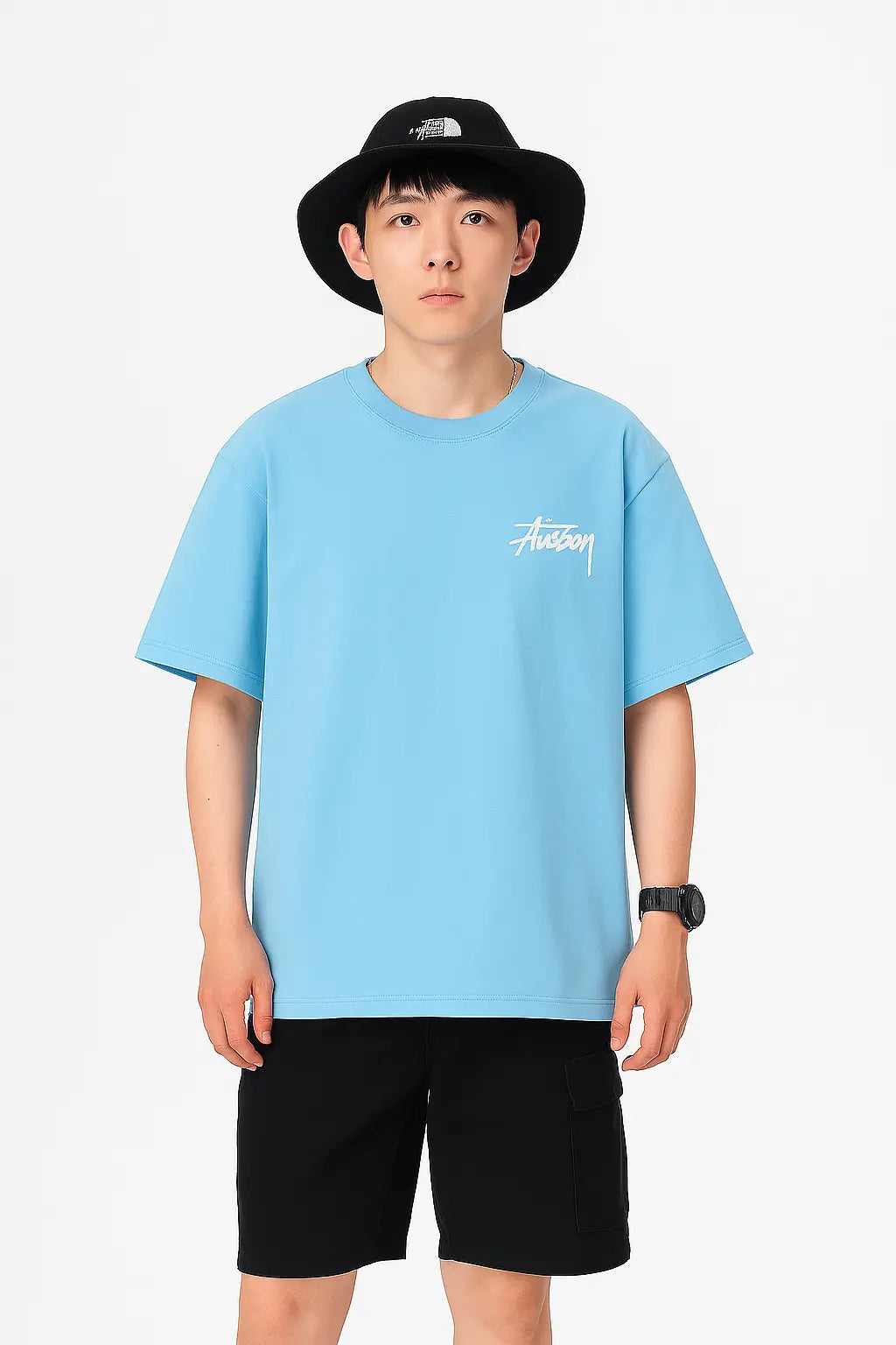 Fashion Letter Print Short-sleeve T-shirt Men Novara Shop  37.50 Novara Shop Blue / L  37.50