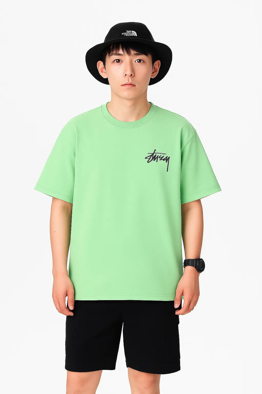 Fashion Letter Print Short-sleeve T-shirt Men Novara Shop  37.50 Novara Shop Light Green / L  37.50