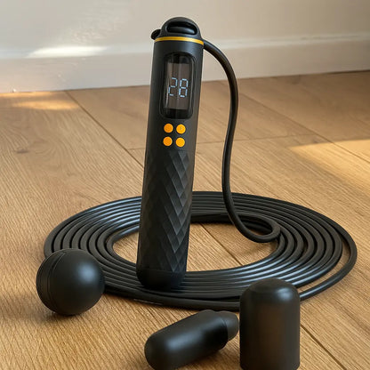 New Rechargeable USB Electronic Technology Jump Rope Wire Rope Adjustable Jump Rope Trainer Digital Wireless Calorie Counter - Novarashop