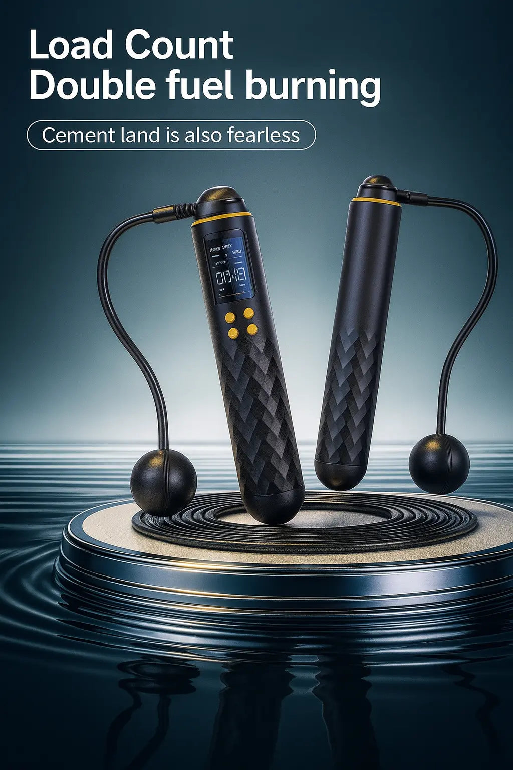 New Rechargeable USB Electronic Technology Jump Rope Wire Rope Adjustable Jump Rope Trainer Digital Wireless Calorie Counter - Novarashop