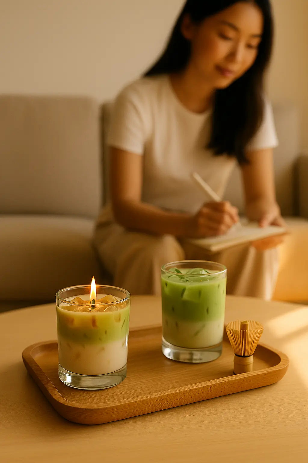 Matcha Latte Scented Candle, Indoor Decoration, Birthday Gift, Companion Gift, High-level Creative Fragrance - Novarashop