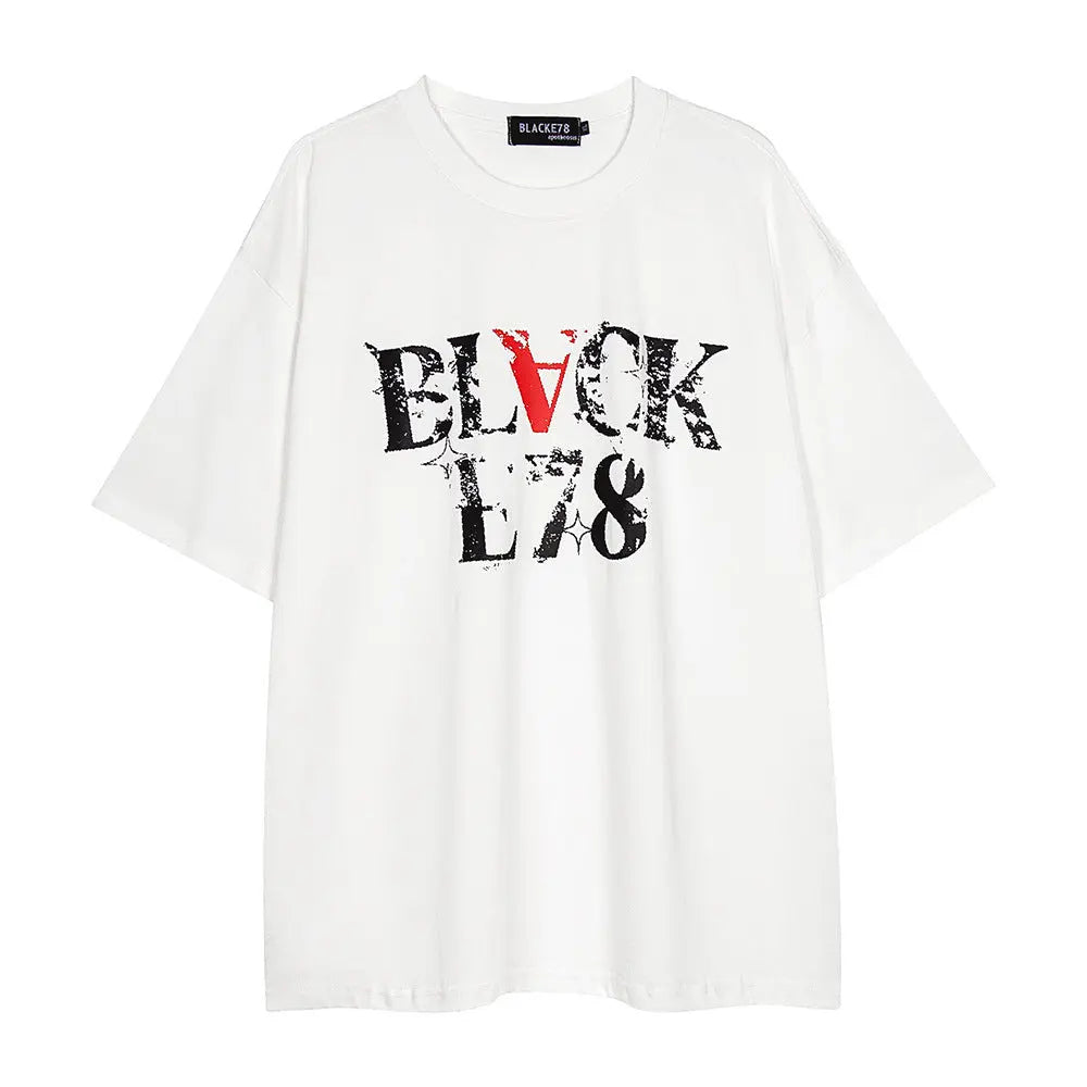 Fashion Letter Print Casual T-shirt Men Novara Shop   Novara Shop