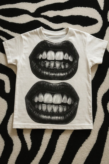 Punk Y2K Baby Short Sleeve Top Gothic Street T-shirt Women&