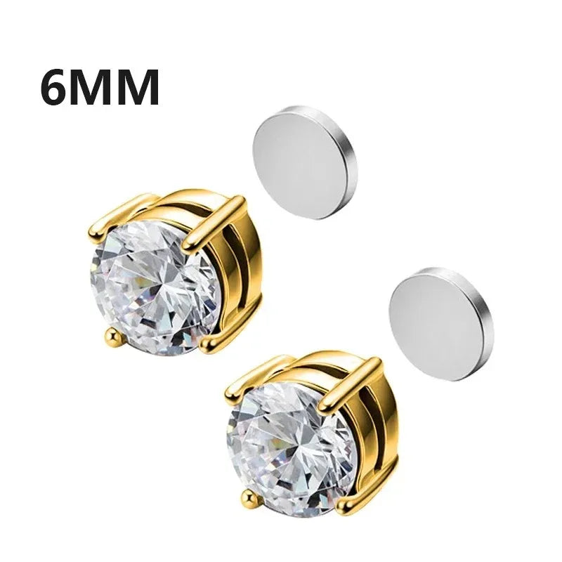 1Pairs Crystal Strong Magnetic Ear Stud Clip Earrings for My Novara Shop   Novara Shop