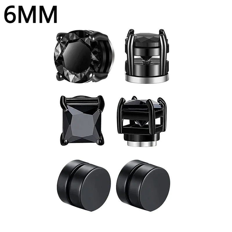 1Pairs Crystal Strong Magnetic Ear Stud Clip Earrings for My Novara Shop   Novara Shop