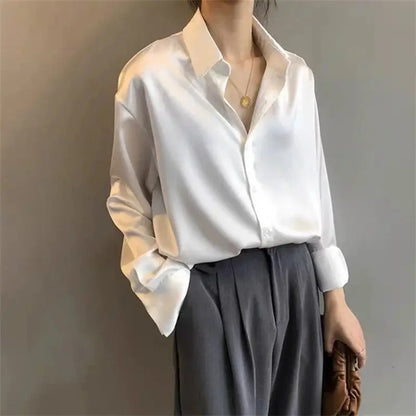 Woman Spring Autumn Style Blouses Shirts Lady Casual Long Sleeve Turn-down Collar Blusas Tops DF4849 Novara Shop   Novara Shop