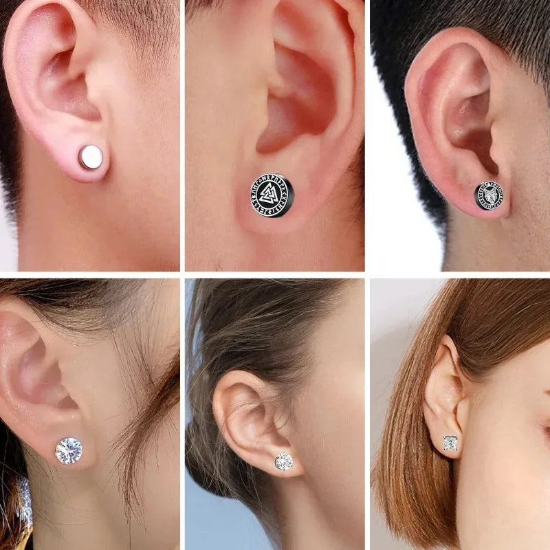 1Pairs Crystal Strong Magnetic Ear Stud Clip Earrings for My Novara Shop   Novara Shop