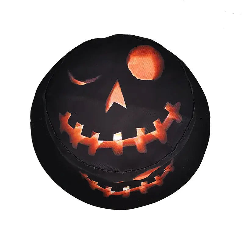 Halloween Hats Creative Cartoon Pumpkin Grimace Printed Sun-shade Fisherman Hat Novara Shop   Novara Shop