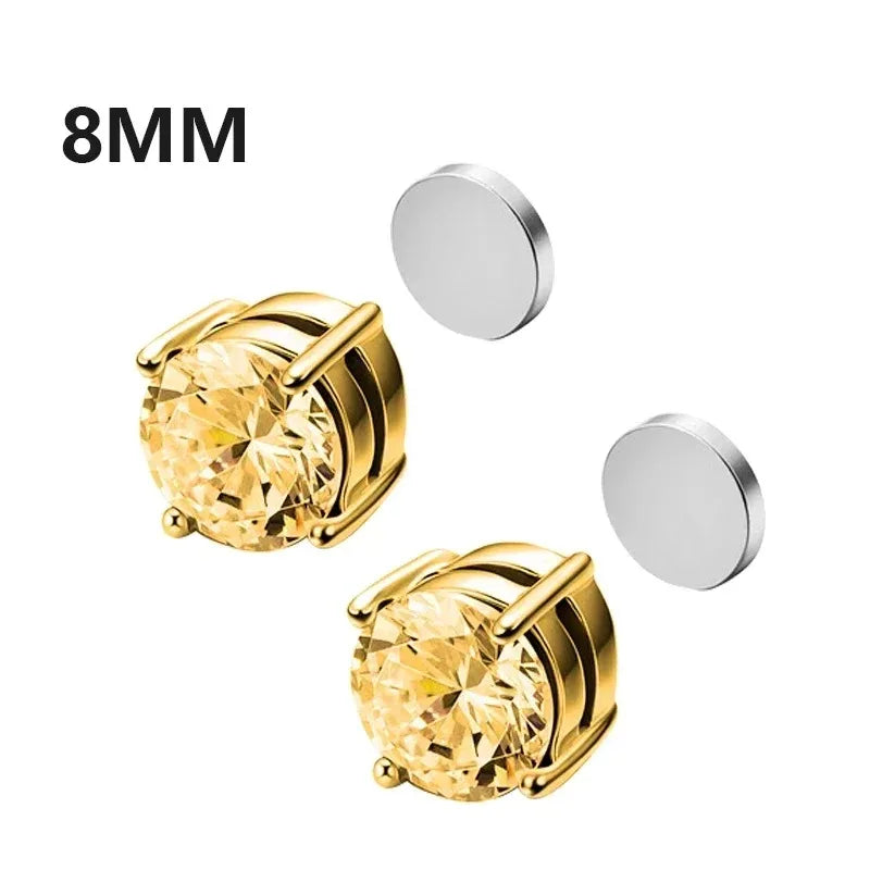1Pairs Crystal Strong Magnetic Ear Stud Clip Earrings for My Novara Shop   Novara Shop