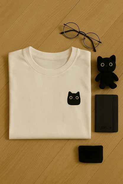Fashion Women T-shirt Cartoon Cat Print Short Sleeve T Shirt Female Harajuku Casual O-Neck Clothes Top Unisex Streetwear Y2k Tee - Novarashop