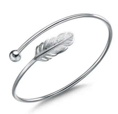 S925 Sterling Silver Leaf Bracelet - Novarashop