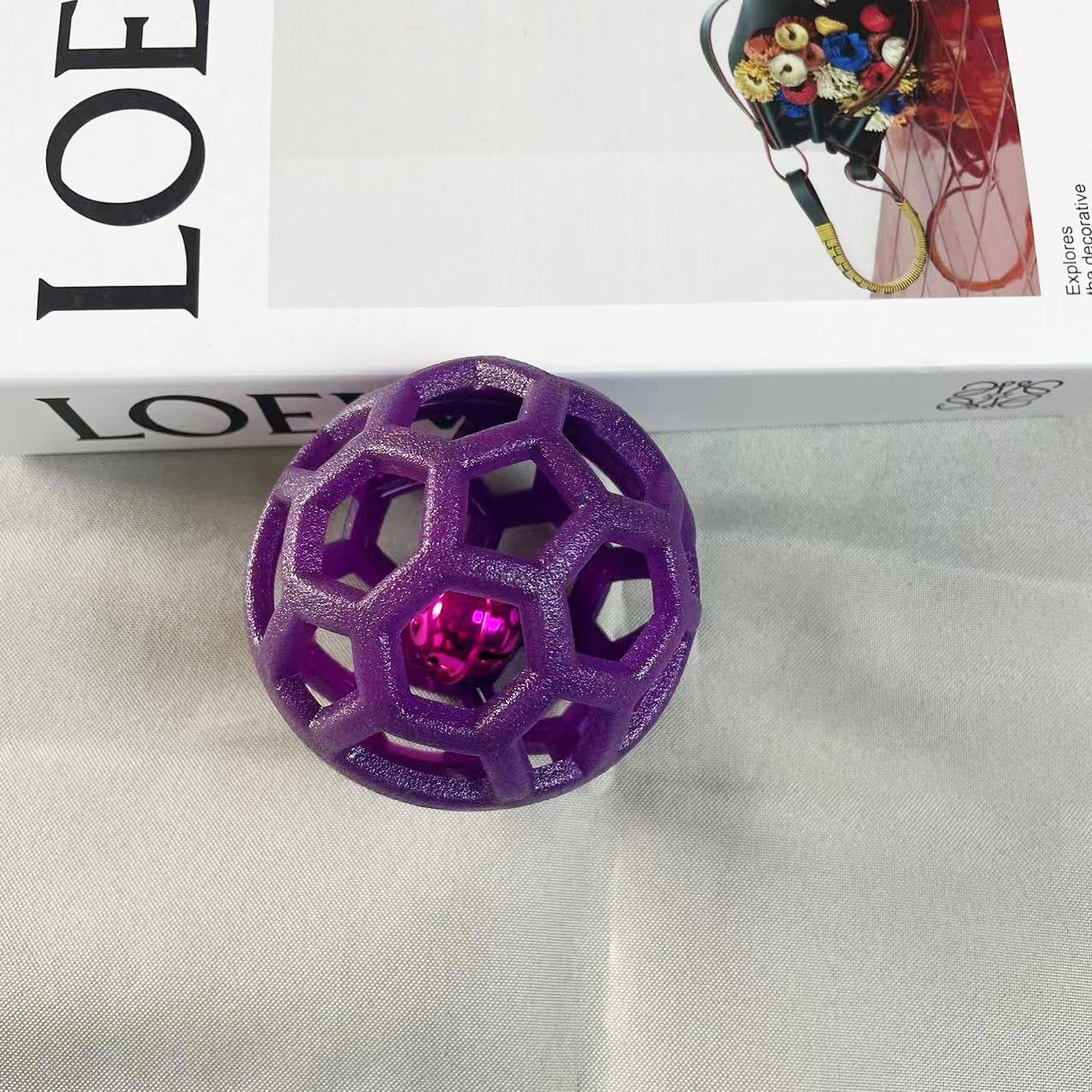 Dog Chew Ball Toy TPR Pets Interactive Training Toys For Small Large Dog Teeth Cleaning Molar Supplies Outdoor Pets Ball Toy Novara Shop  23.99 Novara Shop Purple Bell Ball 9cm  23.99